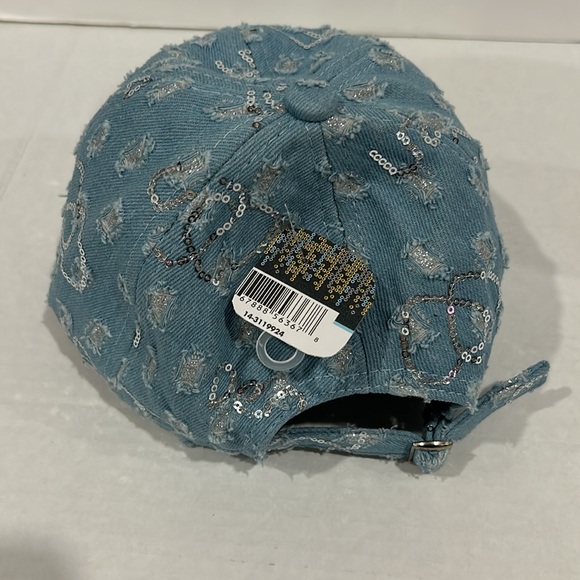 Women’s sequins denim hat One Size - Picture 5 of 5